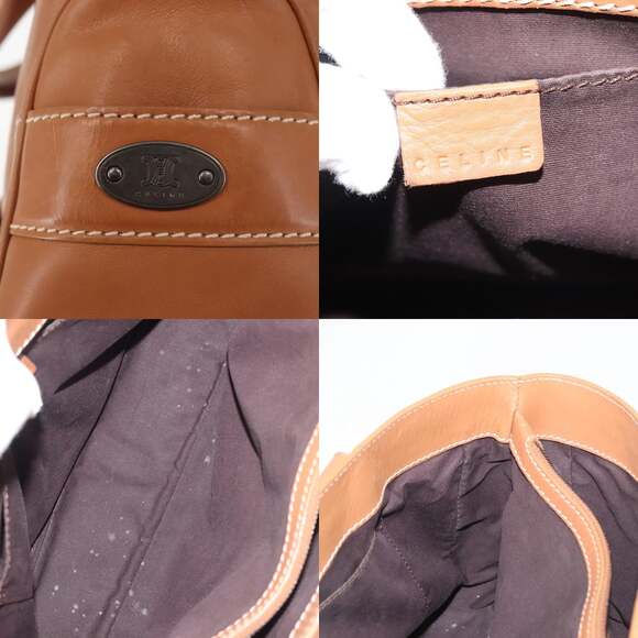 CELINE Boogie Bag Hand Bag Leather Brown - Picture 11 of 13